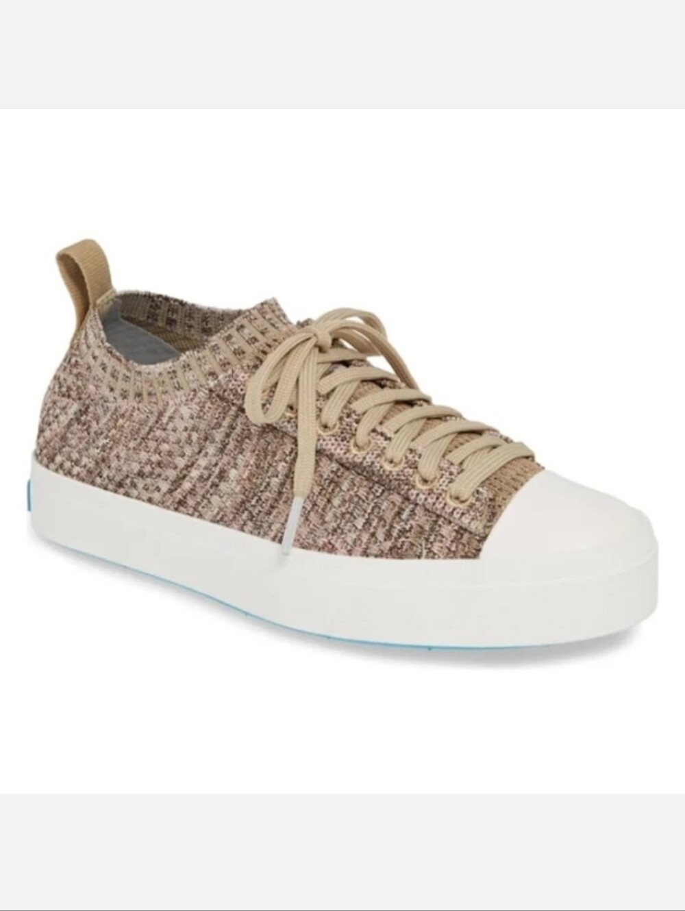 Native Shoes Girls Jefferson 2.0 Taupe Tan Liteknit Slip On Sneakers